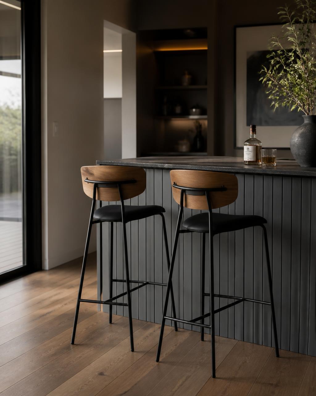 Bar Stools styled in an Australian kitchen