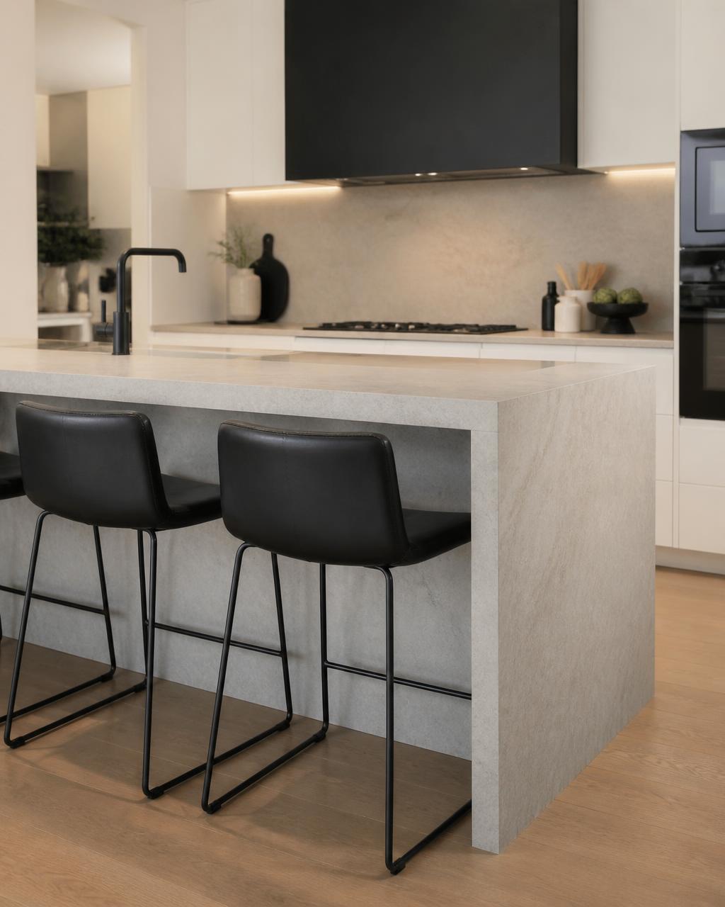 Industrial Stools styled in an Australian kitchen